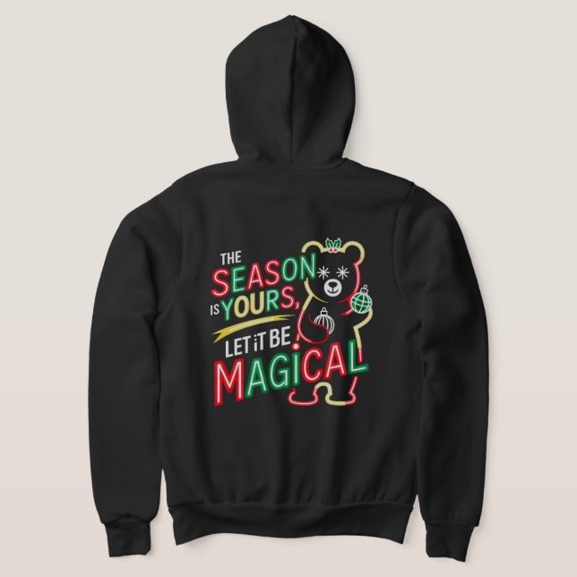 Sudadera Neon Magical Christmas Bear cozy winter (Distribución Reverso )