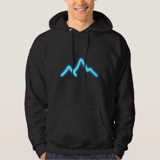 Sudadera Neon Mountain Glow - Minimalista Luminoso Line Art