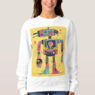 Sudadera Neon Panelbot - Ilustracion Pop-Tech Robot Sweats