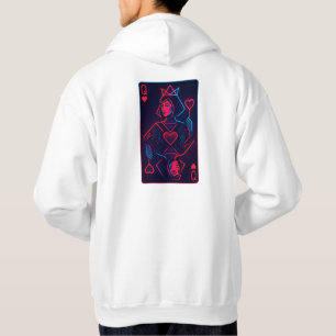 Sudadera Neon Queen of Hearts — Synthwave retro-futurista