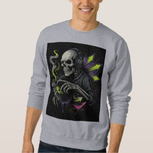 Sudadera Neon Skeleton DJ Bass Waves