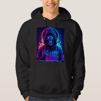 Sudadera NEON SOUL Cyberpunk Skeleton Graffiti Hoodie