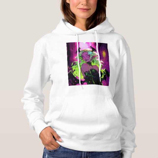 Sudadera Neon Succubus Demon Anime Chica (Anverso)