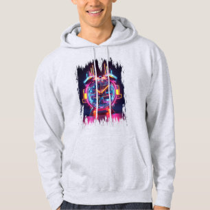 Sudadera Neon Techno Clock Hoodie
