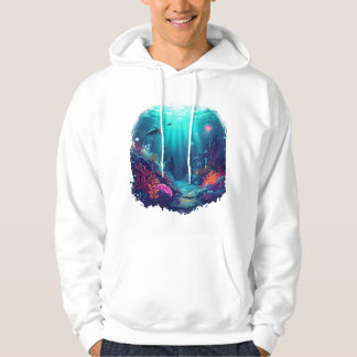 Sudadera Neon Tides – Deep Ocean Kingdom Illustration
