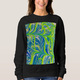 Sudadera Neon Vines on Blue Marble