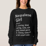 Sudadera Nepal Chica Nepal Funny Country Home Roots Desc<br><div class="desc">Nepal: Chica nepalí,  hogar gracioso,  raíces en la descendencia</div>