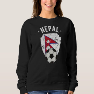 Sudadera Nepal Fútbol Bandera Fútbol Raíz del Orgullo Nepal