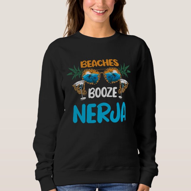 Sudadera Nerja Beaches Funny Spain Vacation Matching (Anverso)