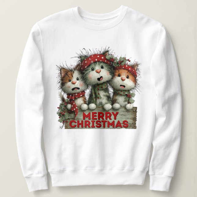 Sudadera Nerry Christmas Cats (Anverso del diseño)