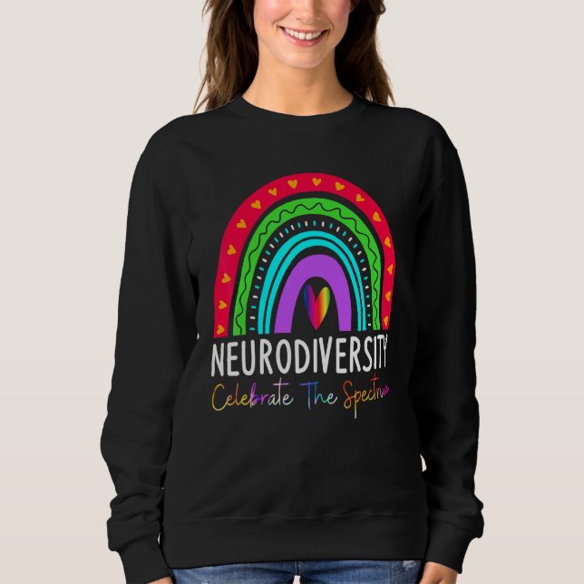 Sudadera Neurodiversidad Autismo Espectro Asd Adhd Rainbow (Anverso)