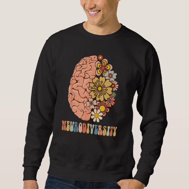 Sudadera Neurodiversity celebrate the spectrum Brain Autism (Anverso)