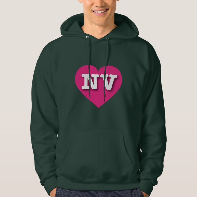 Sudadera Nevada Hot Pink Heart - Amo NV (Anverso)