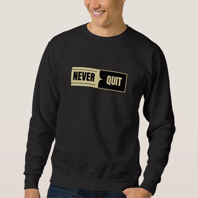 Sudadera NEVER QUIT Split Contrast sweatshirt (Anverso)