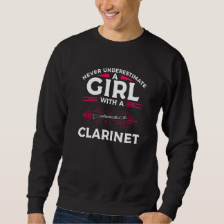 Sudadera Never Underestimate A Girl With A Clarinet Clarine