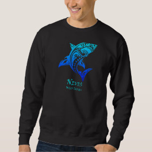 Sudadera Nevis West Indies Vintage Retro Tribal Shark Vacat