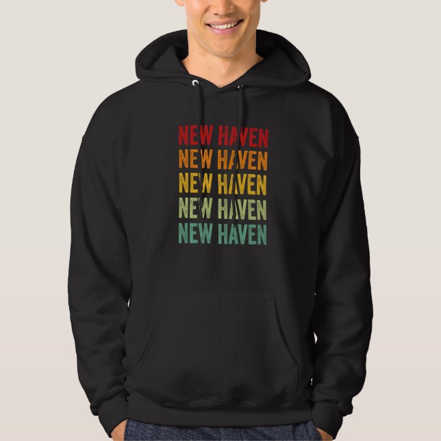 Sudadera New Haven Rainbow Repetition New Haven City (Anverso)