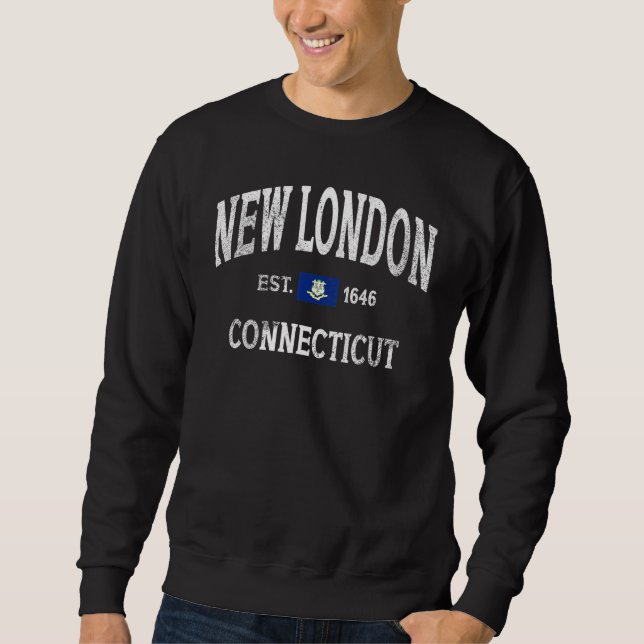 Sudadera New London Connecticut CT Vintage Throwback Classi (Anverso)