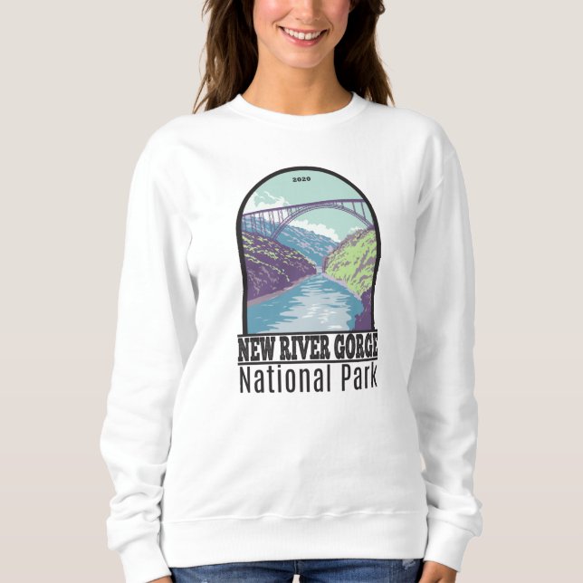 Sudadera New River Gorge National Park West Virginia Bridge (Anverso)