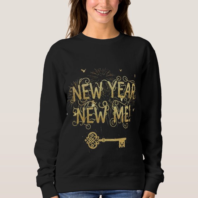 Sudadera New Year New Me Golden Key (Anverso)