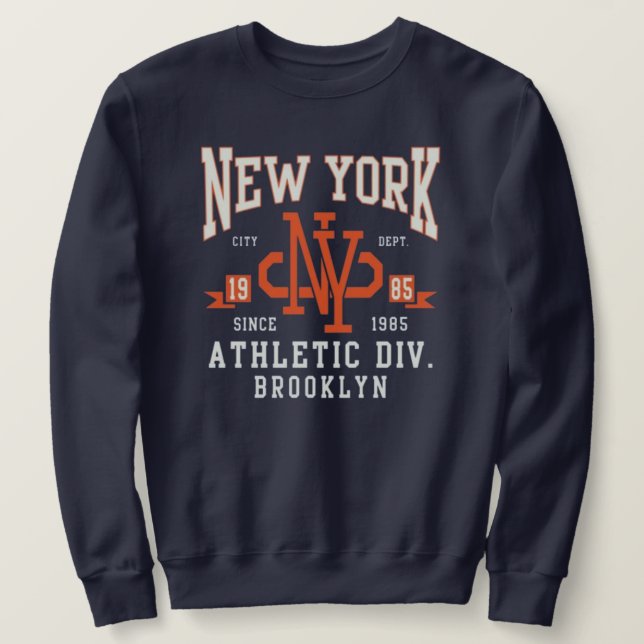 Sudadera New York athletic brooklyn style (Anverso del diseño)
