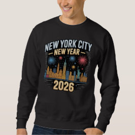 Sudadera New York City New Year 2026 Fireworks Skyline