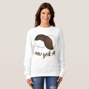 Sudadera New York City NYC Foodie de cocina blanca y negra