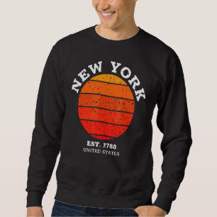Sudadera New York Retro Sunset Vintage Sports Ny