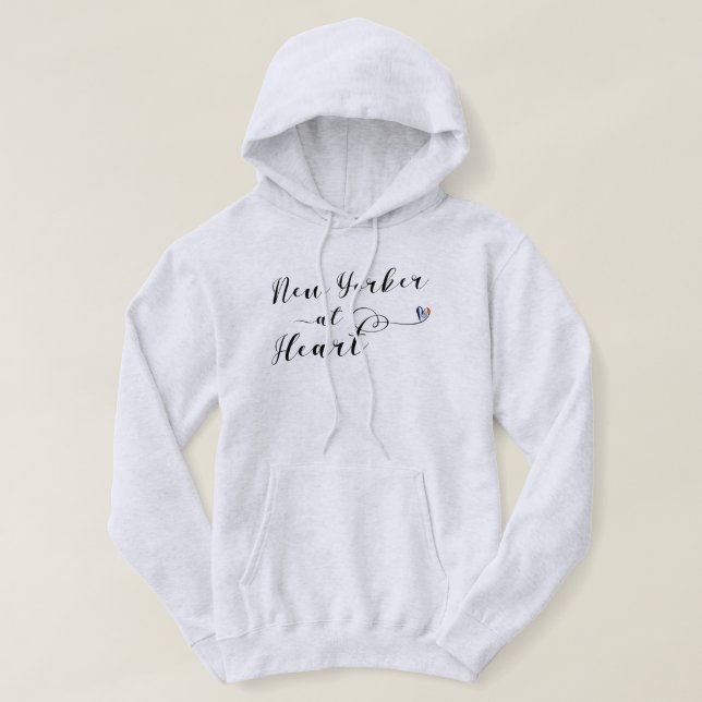 Sudadera New Yorker At Heart, Nueva York, NYC (Diseño del anverso)
