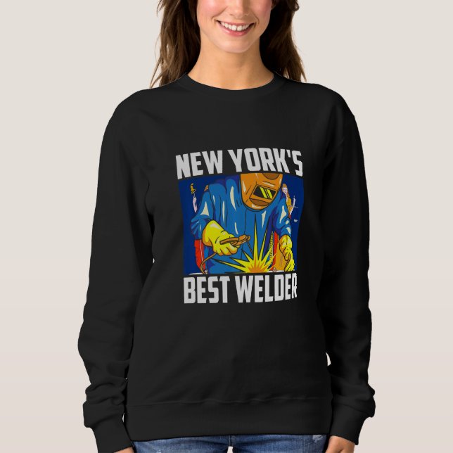 Sudadera New York's Best Welder Ironworker Ironsmith Weldin (Anverso)