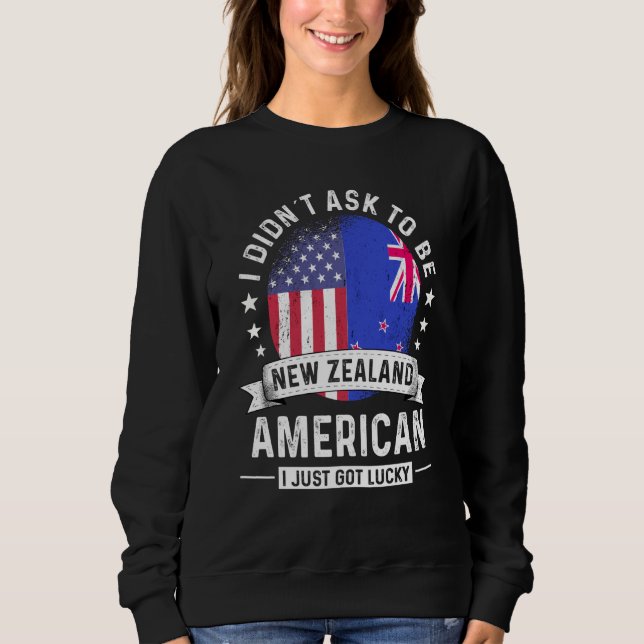 Sudadera New Zealand American Patriot Grown Humor Flag (Anverso)