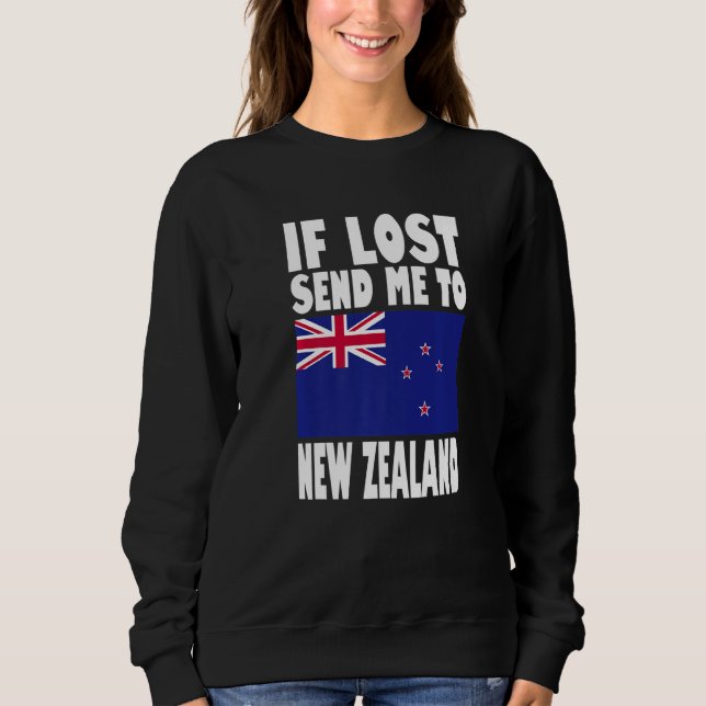 Sudadera New Zealand Flag Design  If lost send me to New Ze (Anverso)