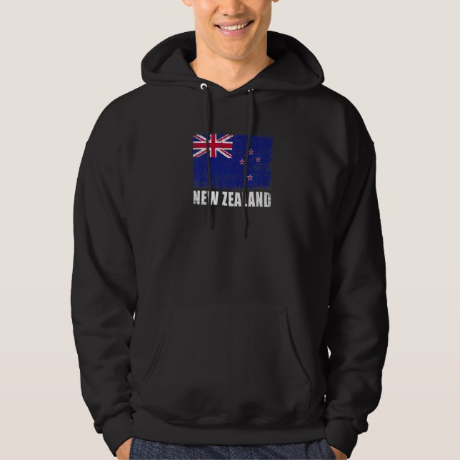 Sudadera New Zealand Flag Grunge Country Flag New Zealand (Anverso)