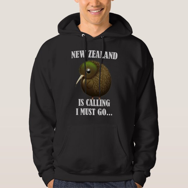 Sudadera New Zealand Is Calling I Must Go Kiwi Bird Wild An (Anverso)