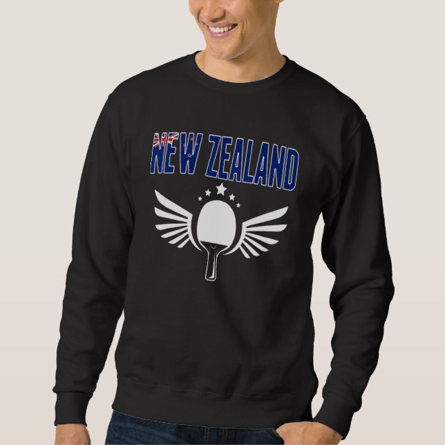 Sudadera New Zealand Ping Pong   Kiwi Table Tennis Supporte (Anverso)