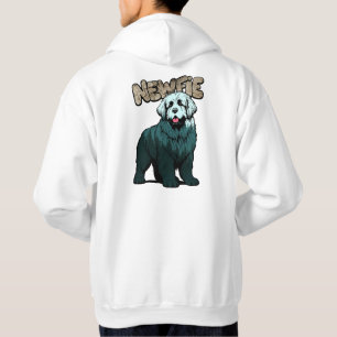 Sudadera NEWFIE en los bosques del PNW Perro Terranova