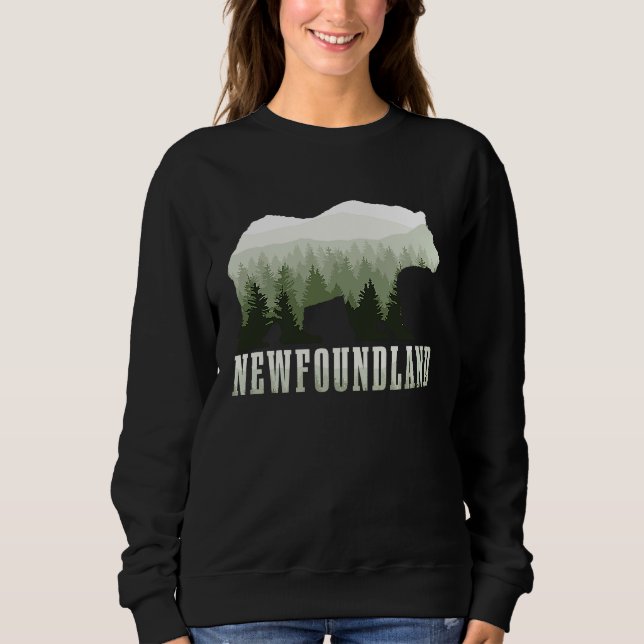 Sudadera Newfoundland Canada Bear Vintage Hiking Nature Can (Anverso)