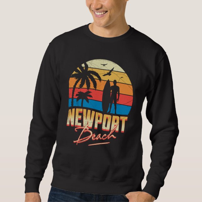 Sudadera Newport California Beach Surfing Surf Summer Vacat (Anverso)
