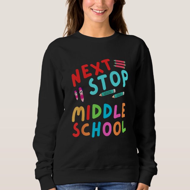 Sudadera Next Stop Middle School  Graduation Cl Of 2023 (Anverso)