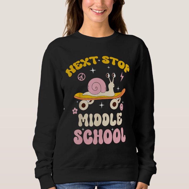 Sudadera Next Stop Middle School Groovy Holiday Last Day Of (Anverso)