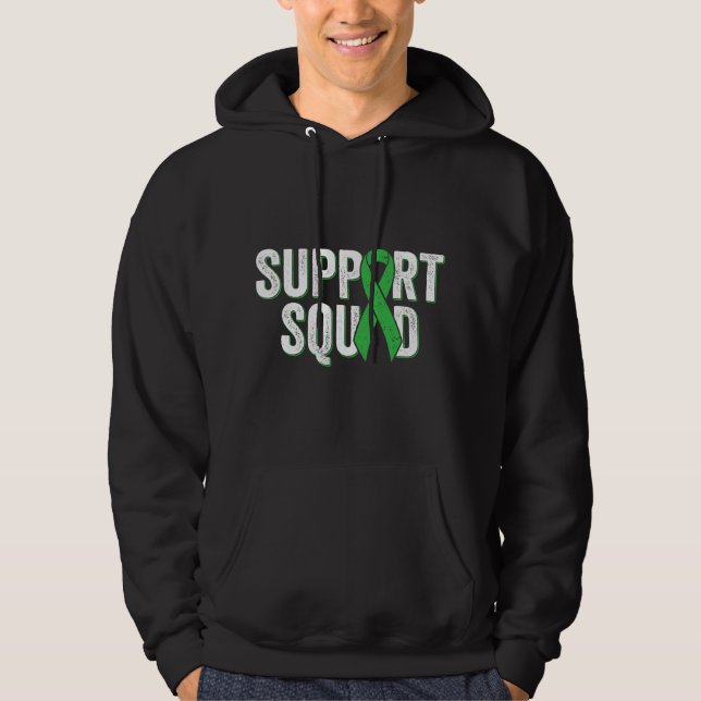 Sudadera ney Disease Support Squad - Green Awareness Ribbon (Anverso)