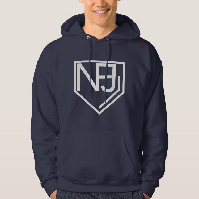 Sudadera NFJ Hoodie (Logotipo Blanco) (Anverso)