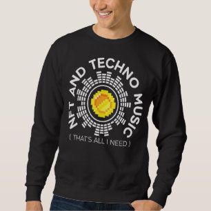 Sudadera Nft Y Techno Music Crypto Token No Fungible