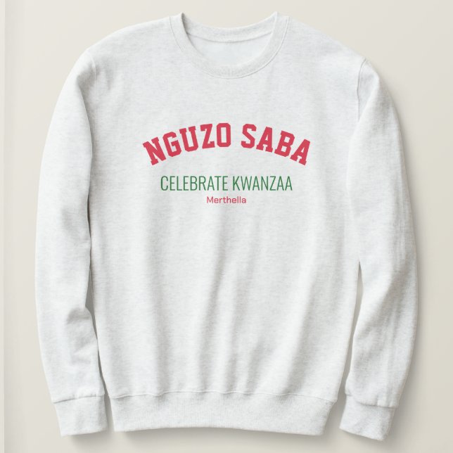Sudadera NGUZO SABA celebra Kwanzaa (Anverso del diseño)