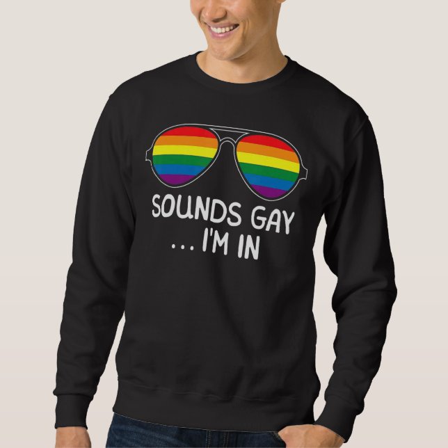 Sudadera Ni siquiera puedo pensar que Lgbt Orgullo directo  (Anverso)