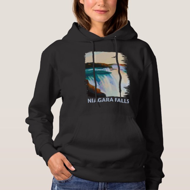 Sudadera Niagara Falls Canada USA Skyline Silhouette Outlin (Anverso)