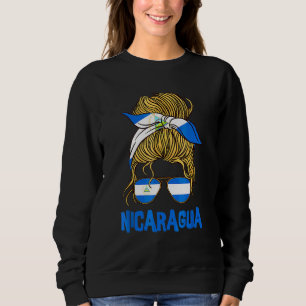 Sudadera Nicaragua Para Chica Bandera Nicaragüense para Muj