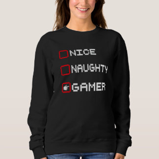 Sudadera Nice Naughty Gamer  Christmas Santa's List Xmas Ga