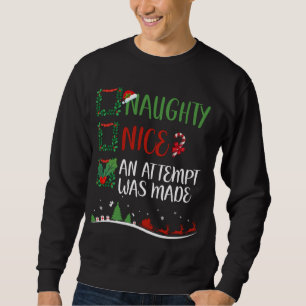 Sudadera Nice Naughty SE HIZO UN INTENTO Navidades Santa H