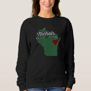 Sudadera NICHOLS Wisconsin WI EE. UU. Ciudad Estado Recue